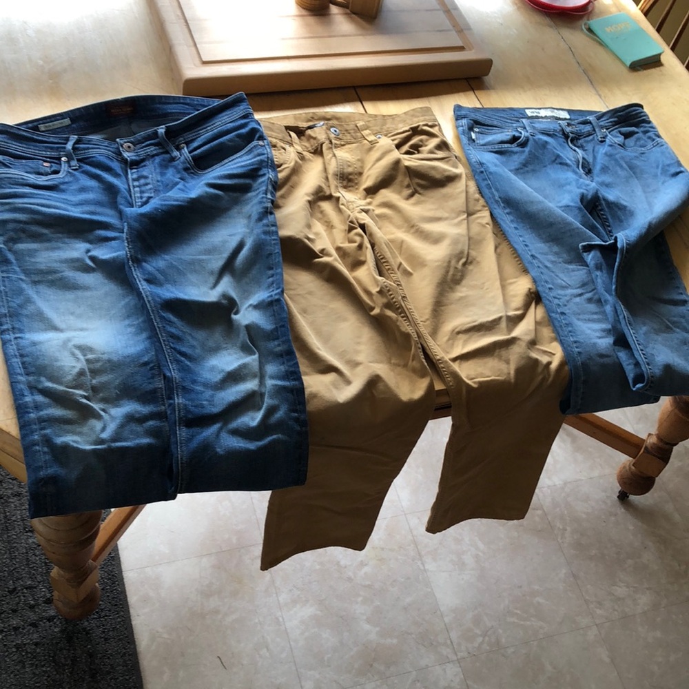 Three pairs of jeans